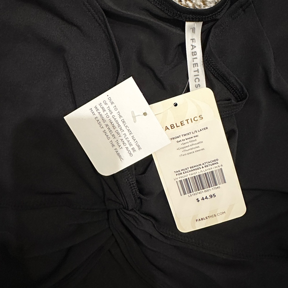 Fabletics Front Twist Long Sleeve Layer - NWT - Picture 3 of 4